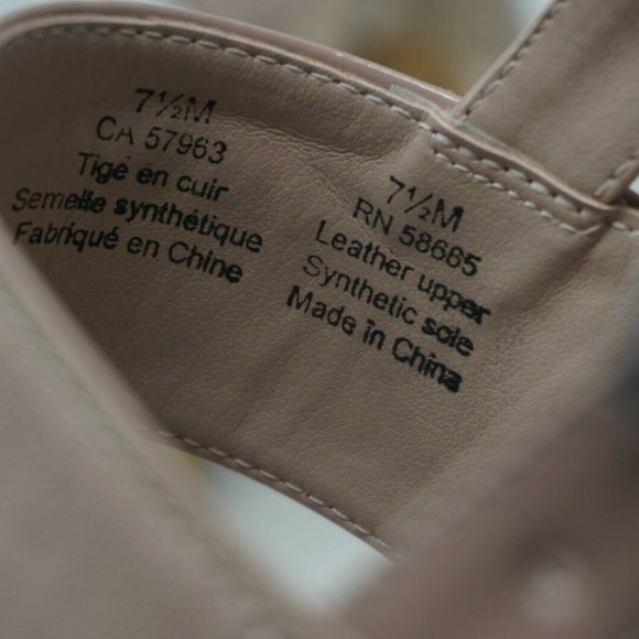 Halogen Blush Leather Snake Print Heel Sandals Size 7.5 - Picture 8 of 8